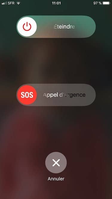 iPhone appel durgence boutons