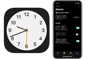 Programmer une alarme sur iPhone avec vibration (8 séquences au choix)