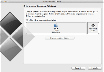 installer Windows 8 sur Mac partition