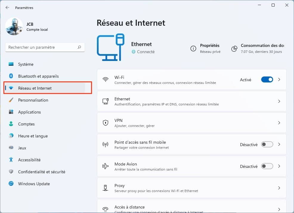 Afficher le mot de passe WiFi de Windows 11 Reseau et internet